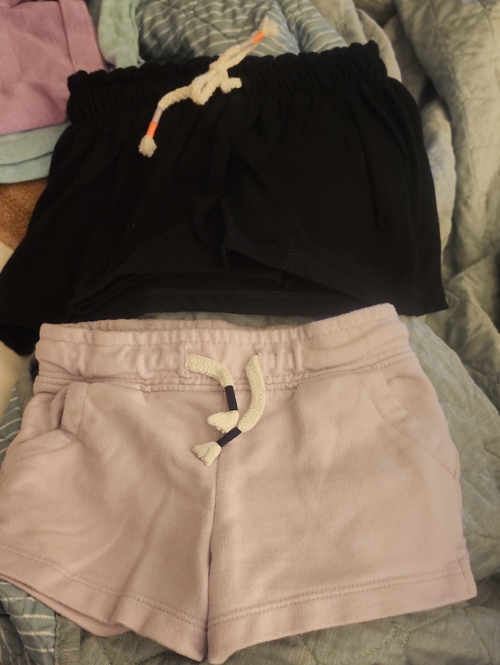 Sz 12-18 Months Kids Elastic-Waist Knit Shorts & Black Skort